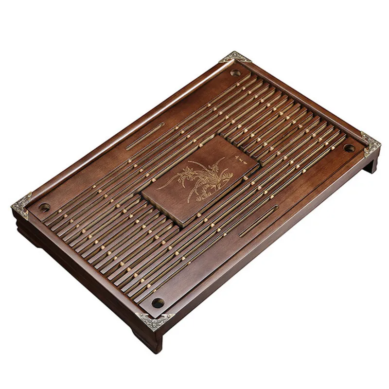 Solid Wood Tea Tray Drainage Water Storage Kung Fu Tea Set Drawer Tea Board Table Chinese Tea Ceremony Tools