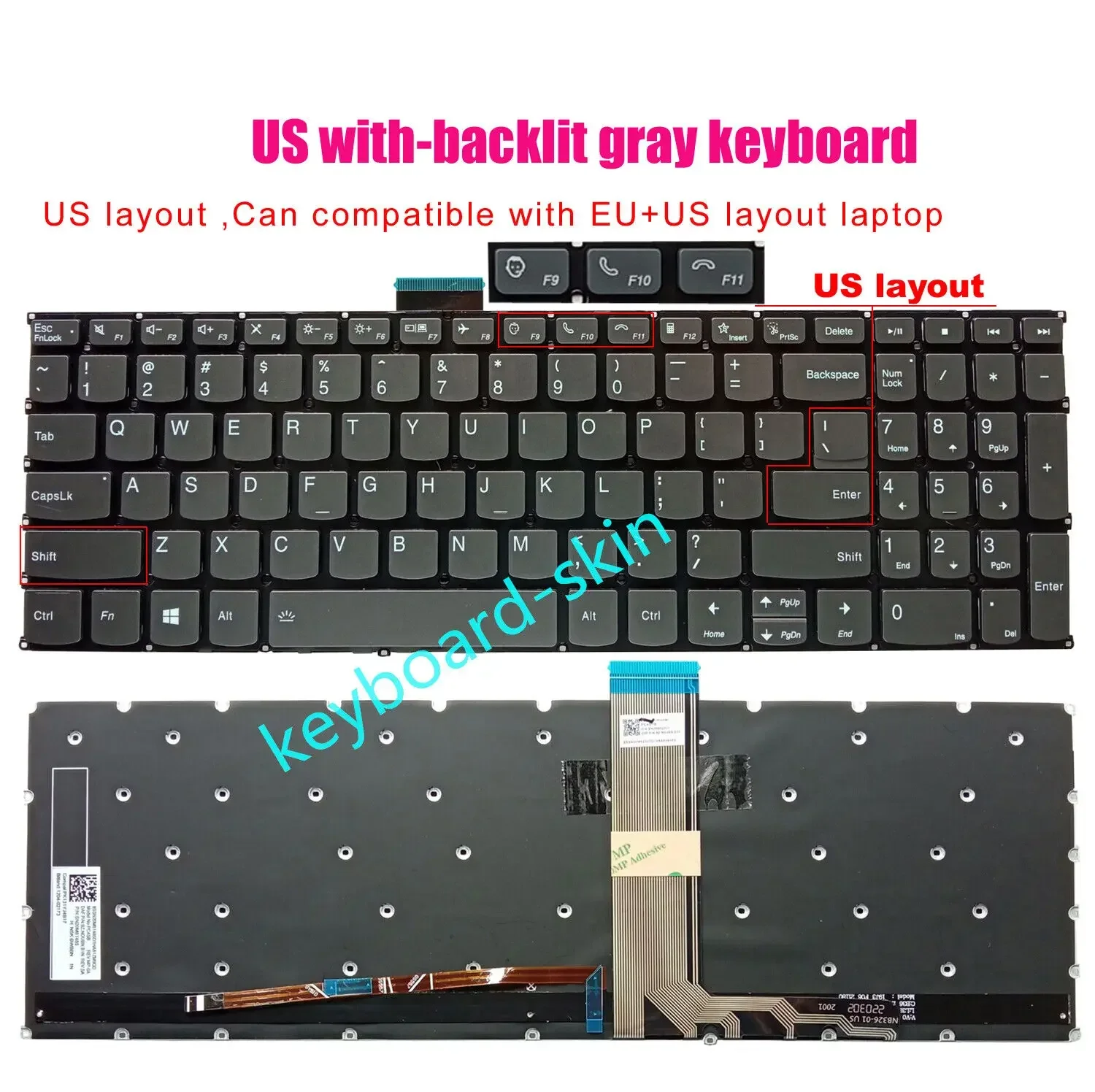 

New US Backlit Keyboard For Lenovo V15 G3 ABA ,V15 G3 IAP,V15 G3 CTO, V15G3 IAP Laptop