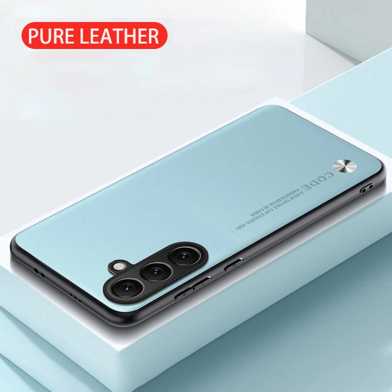 Capa luxuosa de couro pu para samsung s25 edge s24 s23 s22 s21 s20 fe plus note 20 ultra capa de silicone proteção para telefone