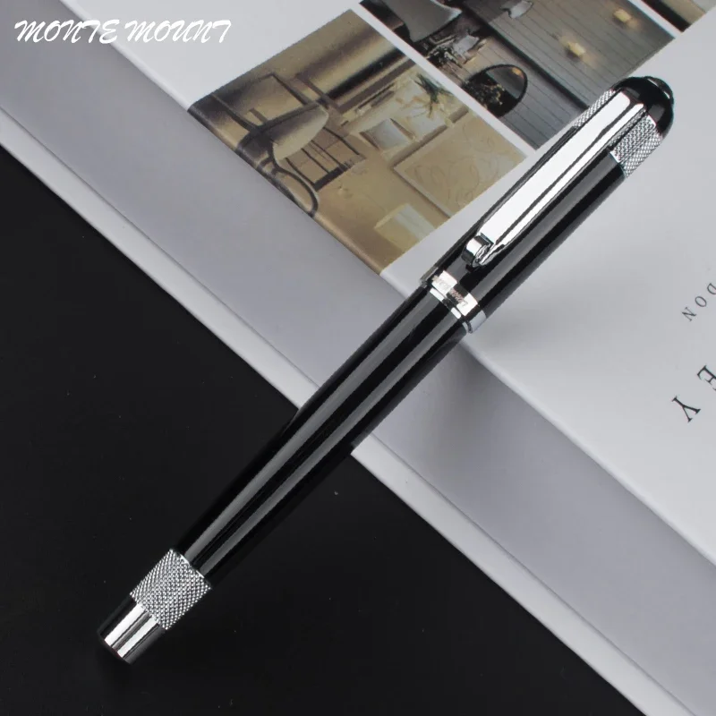 Black Business Pen 0.5mm Black Ink High Quality Metal Ballpoint Pen For Student Gift Pen Office Stationery Supplies