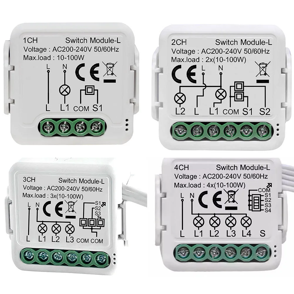 For Zigbee For Smart Light Switch Module No Neutral Required 230V 2-Way Compatible With For Tuya For Zigbee And For Smart