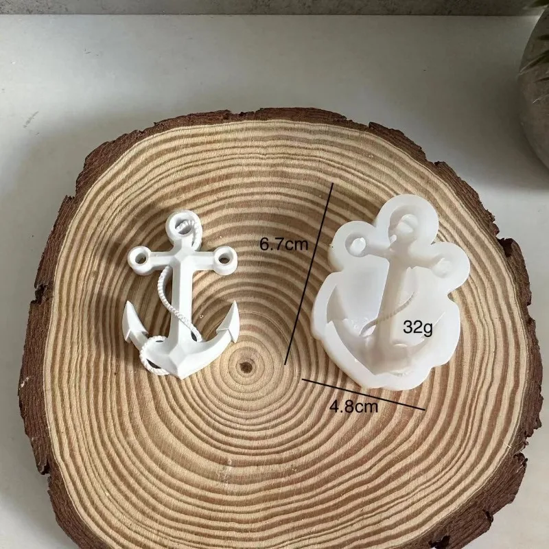 Mini Anchor Silicone Mold Naval Anchor Ship Shaped Epoxy Resin Plaster Crafts Making Molds Chocolate Fondant Cake Baking Tools