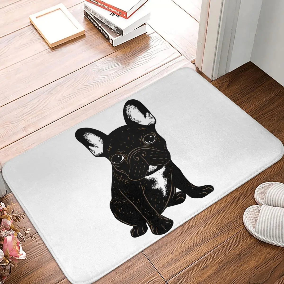 

Brindle French Bulldog Doormat Rug carpet Mat Footpad Bath mat Non-slip toilet Balcony Parlor durable Washable