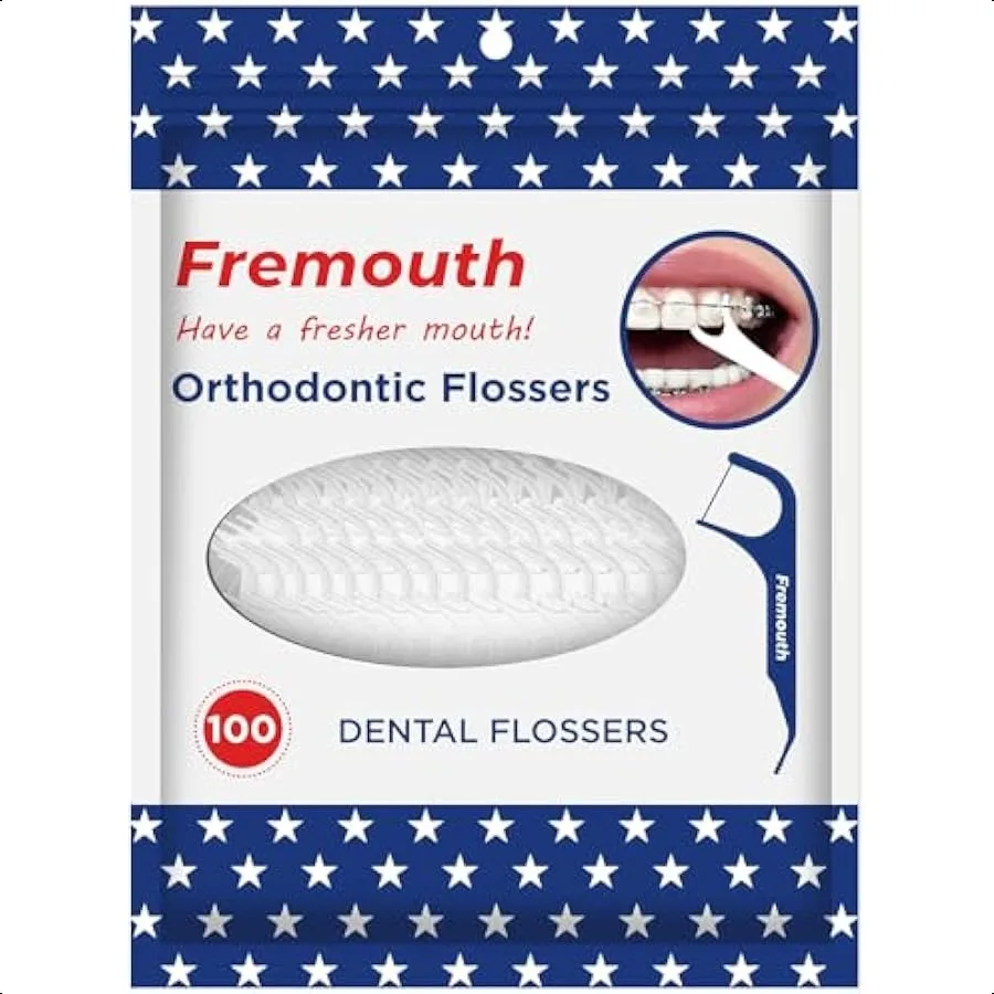 

3in1 Braces Flossers Orthodontic Dental Floss Picks 100 Count Pack of 1