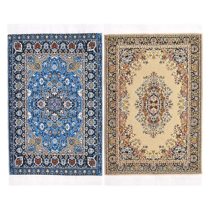 

Miniature Dollhouse Accessories Of Carpet For Dollhouse Furniture On 1/12 Scale Woven Dollhouse Rugs 6 Inch X 4 Inch