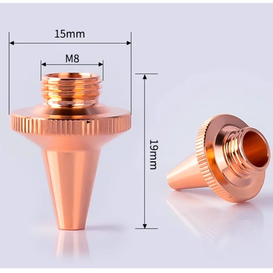 Laser 3D pipe cutting machine nozzle head cutting nozzle purple copper nozzle single-layer M8 * 0.75 high-speed cutting head