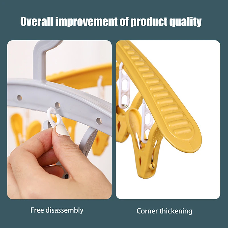 Haushalt Multifunktionale Spurlose Kleiderbügel Winddicht Kunststoff Verdickt Trocknen Unterwäsche Socke Clip Kleiderbügel