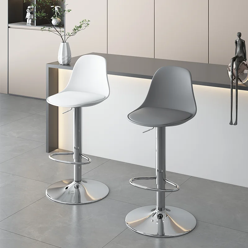 

Back Black Bar Stool Adjustable Height White Bar Modern Kitchen Stool Design Cheap Minimalist Taburetes Para Barra Island Chairs
