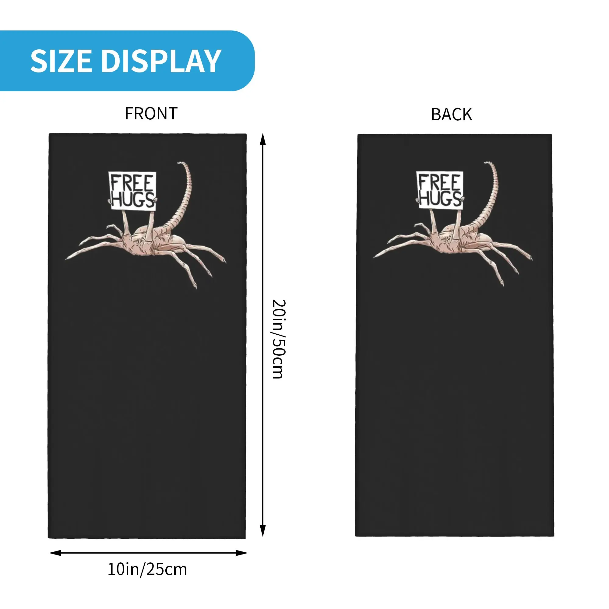 Horror Face Hugger Facehugger Alien Xenomorph Bandana Neck Gaiter Printed Mask Scarf Cycling Scarf Hiking Fishing For Men Women