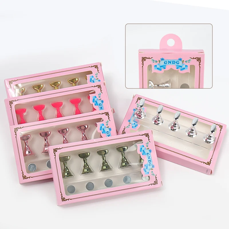 5 Stück Schach-Magnet-Nagelhalter, Acryl-Nagelspitzen-Übungs- und Präsentationsständer, Gel-Nagellack-Display-Ständer, Maniküre-Werkzeuge – Detail 5