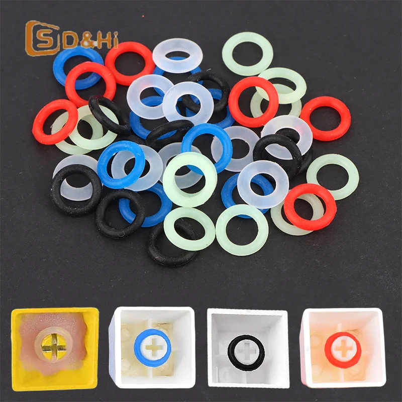 108Pcs Keycaps Rubber O Ring Switch Dampeners Damper Shock-Absorbing Silence Under Key Caps For Mechanical Keyboard