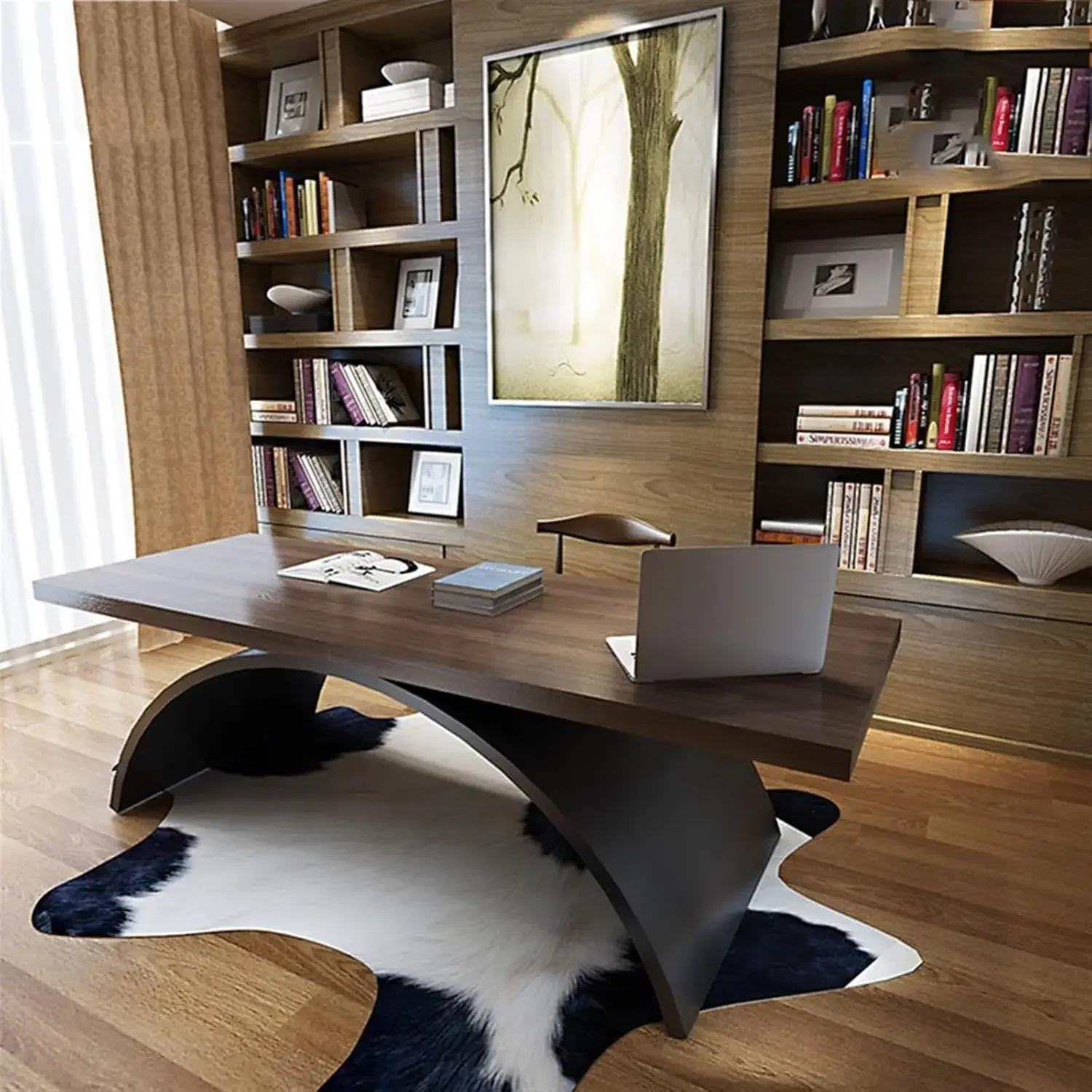 Workstation Laptop Desk Creative Moon Legs Book Table Computer Desk(200 * 80 * 75cm)