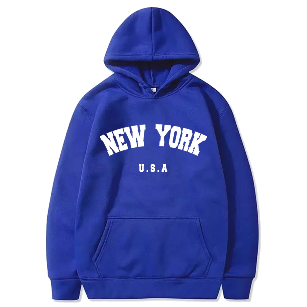 New York US City Hoodies Brief Gedrukt Grafische Sweatshirts Losse Casual Mode Casual HipHop Sweatshirt Harajuku Unisex
