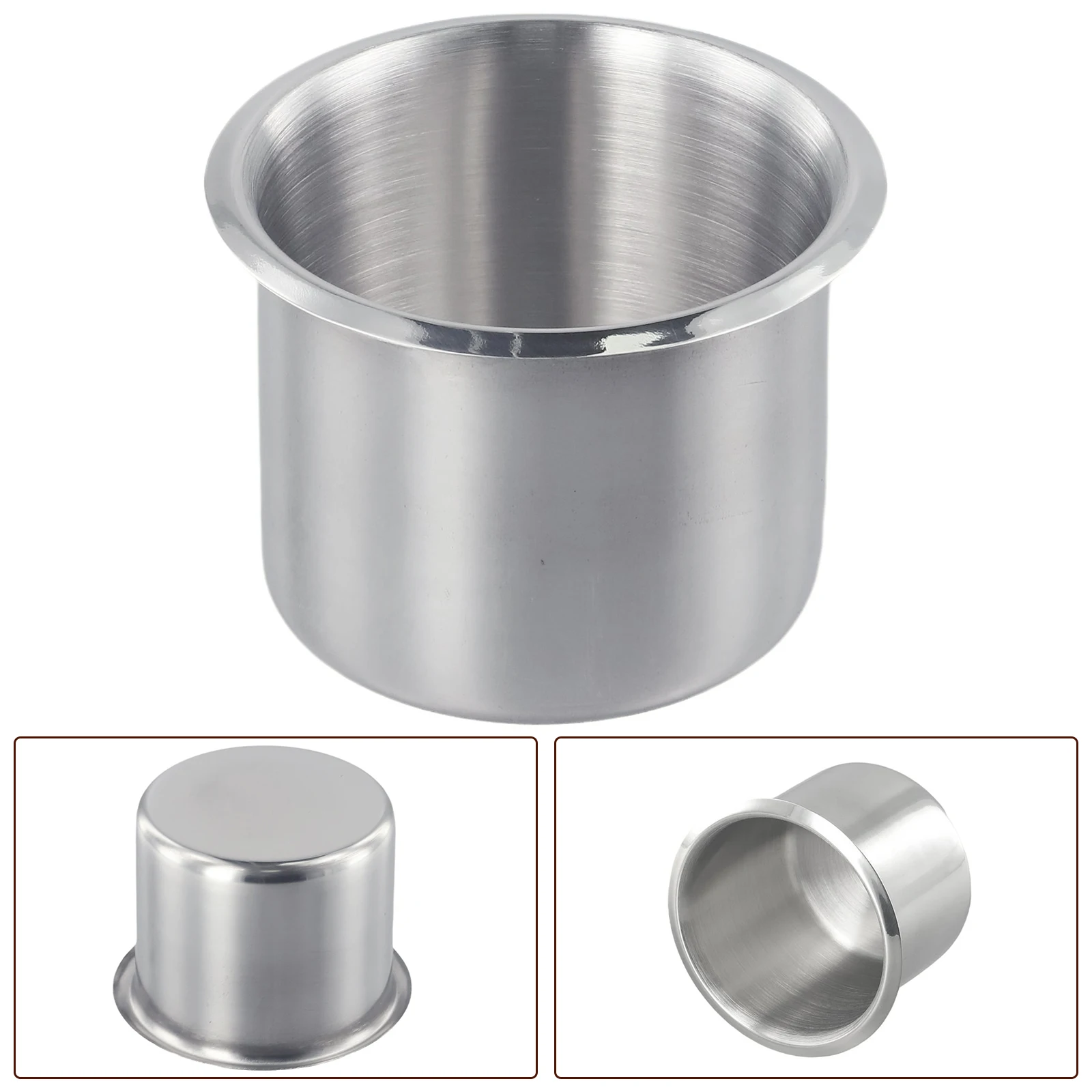 Stainless Steel Recessed Cup Drink Holder For Marine Boat Camper Truck Diameter 80mm*56mm Cup Holder 68MM* Height 55MM Hole