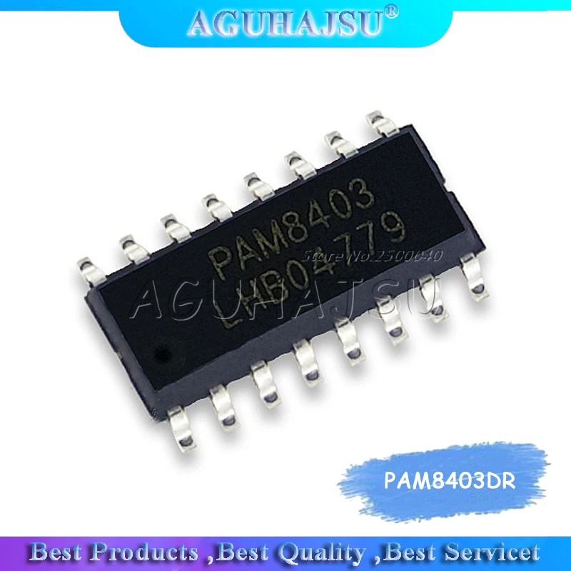 10PCS   PAM8403DR SOP16 PAM8403 stereo audio amplifier IC chip 100% new original