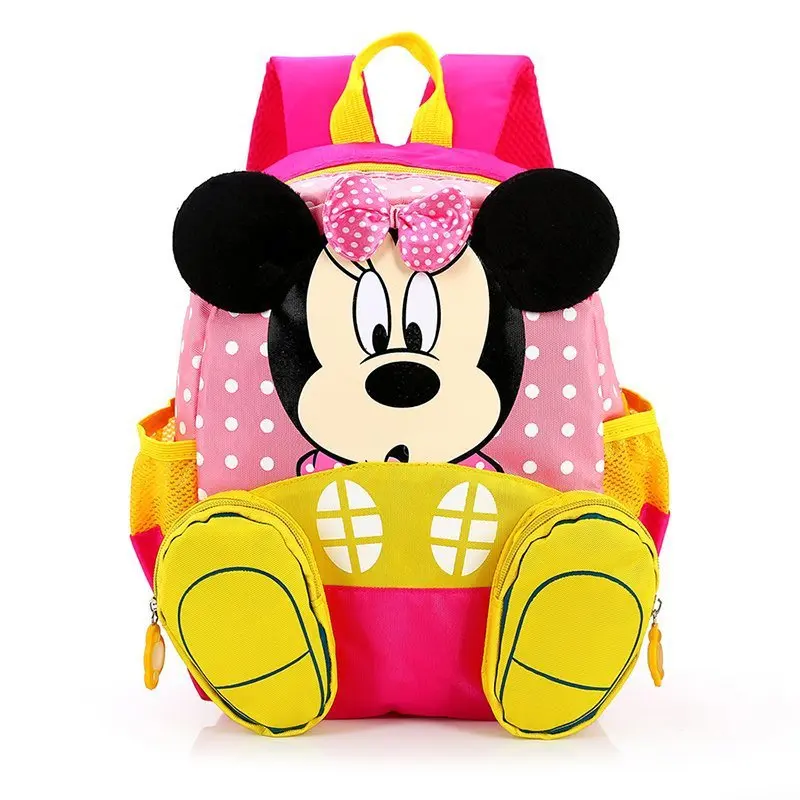 Kindergarten schoolbag cute disney minnie mouse mickey mouse kids backpack casual light travel small backpack