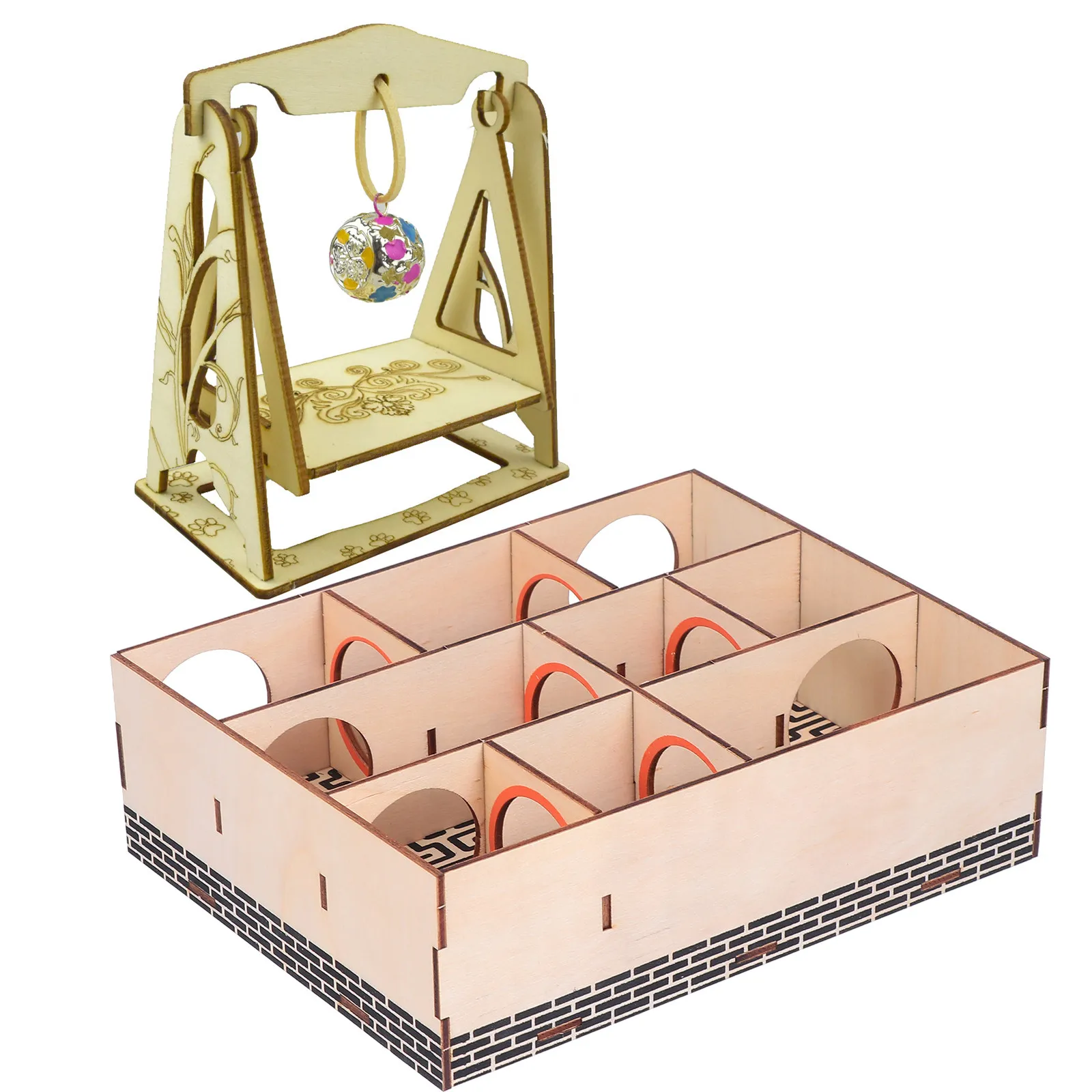 2 pièces de labyrinthe créatif pour hamster, tunnel de cachette pour petits animaux de compagnie, jouet pour hamster, gerbille, chinchilla, accessoires pour animaux de compagnie