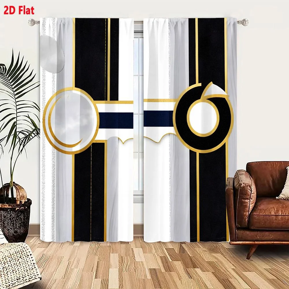 2Pcs Curtains High Quality Wireless Bluetooth Headphones With Noise Cancellation And Long Battery Life Window Drapes for Bedroom