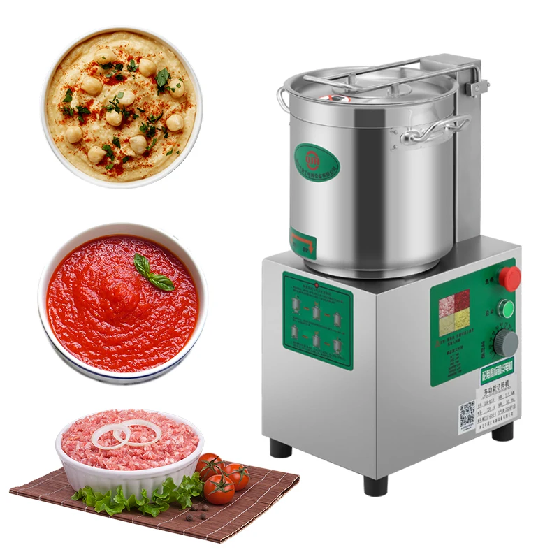 

GOOPIKK 6/12/17/21L Food-Grade Stainless Steel Food Processor Chopper Meat Cutter Mixer 110V Vegan Hummus Cutter For Grains Nuts