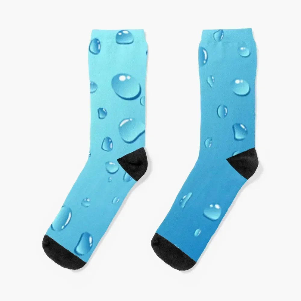 

Blue Water Droplets Socks cool summer snow anti slip football Designer Man Socks Women's