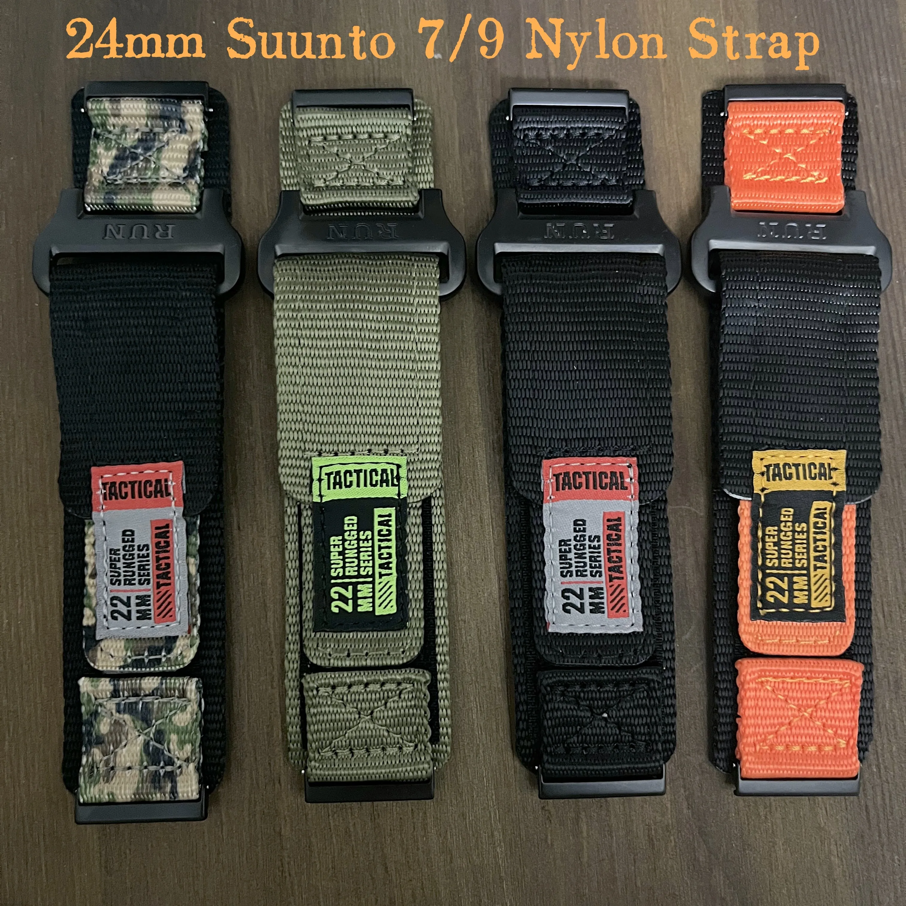 24mm Nylon Loop Strap Bracelet For SUUNTO7/9/9baro/Spartan Sport Easy Fit Watch Band D5 Replaceable Wristband Belt