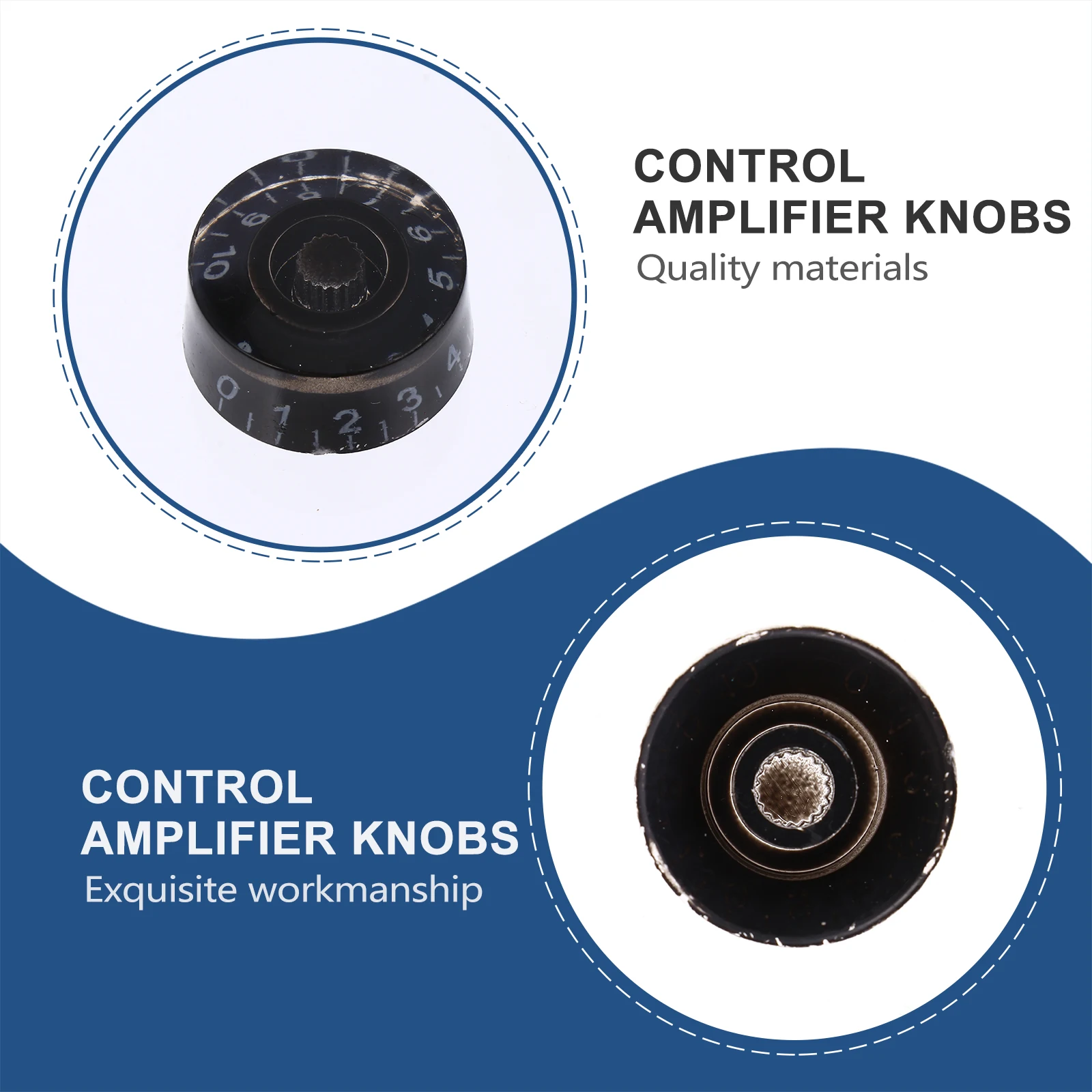 

10 Pieces Electric Guitar Knob Cap Amplifier Rotary Control Potentiometer Volume Tone Acoustic Knobs