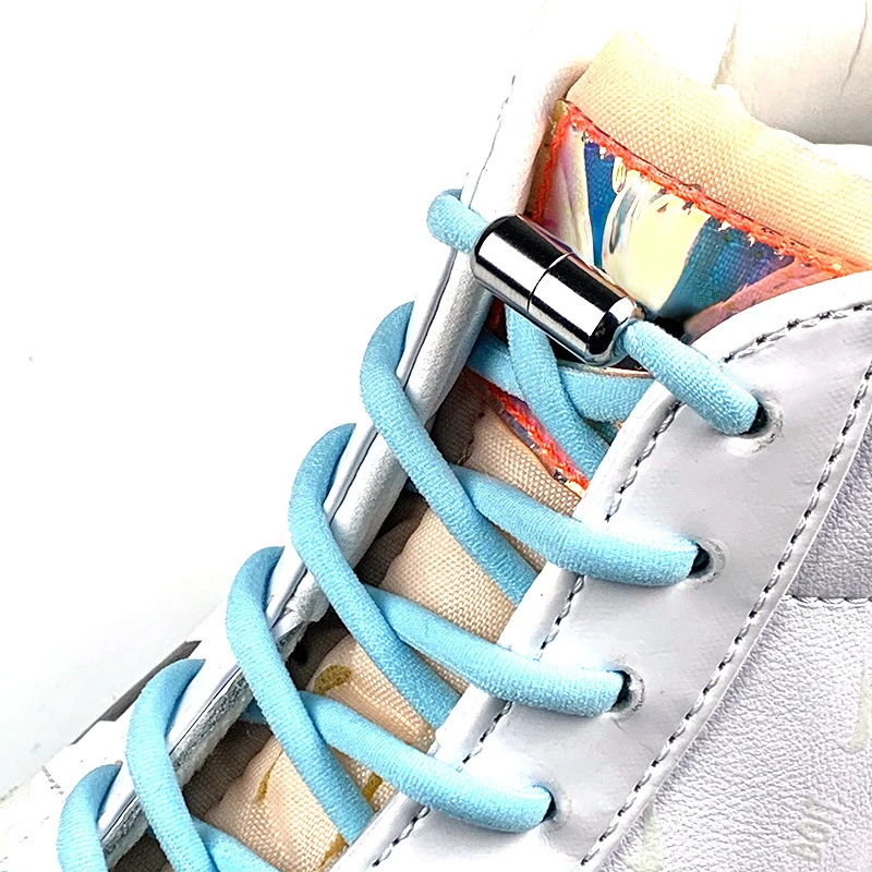 Elastic No Tie Shoelaces Casual Shoe Laces for Kids and Adult Sneakers Shoelace Quick Lazy Metal Lock Laces Shoe Strings