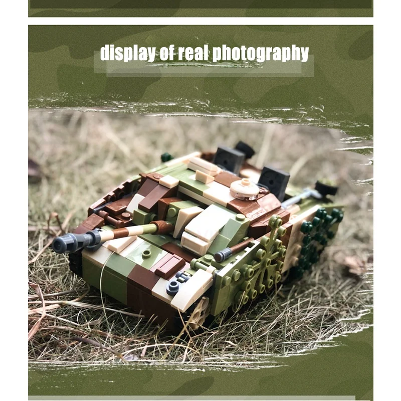 524 Stuks WW2 0858 Gepantserde Vechten Tank Model Bouwstenen Militaire Leger Serie UK US Stijl Kinderen Speelgoed Bakstenen verjaardagscadeau