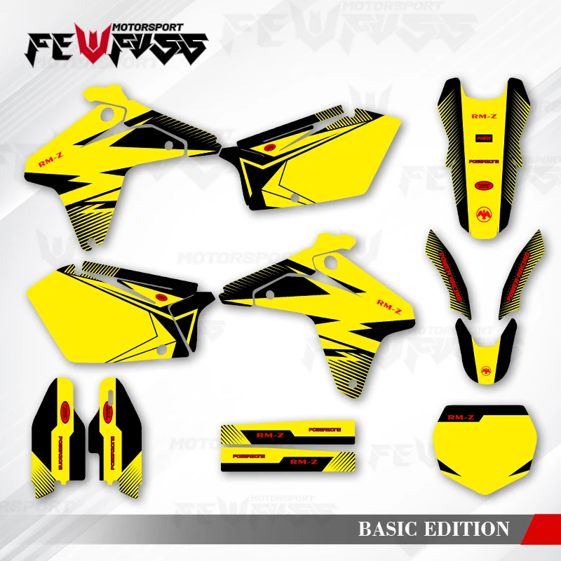 

Графические наклейки Fewfuss, наклейки для мотоцикла на заказ для SUZUKI RMZ450 2004 2005 2006