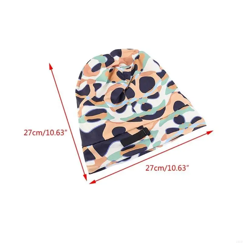 المرأة الساتان اصطف بونيه غطاء النوم العرقية الأزهار طباعة قابل للتعديل واسعة النطاق مترهل قبعة عمامة قبعة مسلم للرأس
