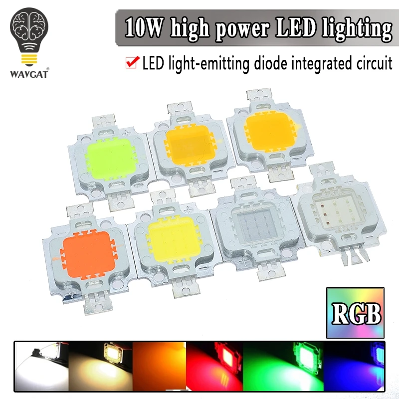 LED COB Chip 10W 220V Smart IC LED Lamp Bulb Lamp Flood Light Spotlight Diy Lighting White Warm white/Red/Green/Blue/Yellow