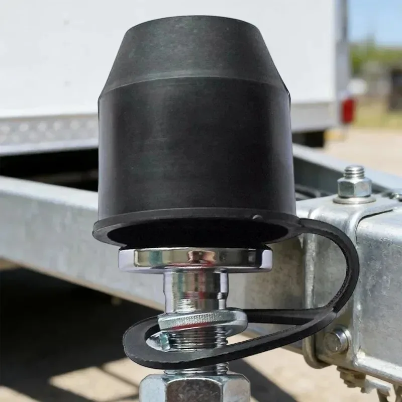 1/2pcs Universal Car Trailer Towball Protective Cover Black Cap 50mm Towing Hitch Caravan Auto Tow Bar Ball Cover Accessories view 2