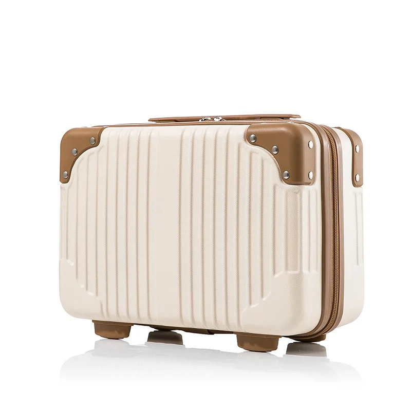 Mini Luggage for Women: Compact and Lightweight 14-Inch Carry-On Suitcase for Short Trips Women's Cosmetic Case