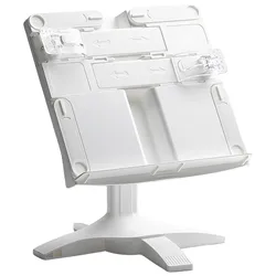 Adjustable Desk Books Stand Cooking Bookstands with Page Paper Clips for Adults Children Students Reading