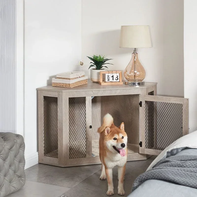 Dog Cage Furniture Wind Wooden Corner Medium sized Dog House Home Decoration