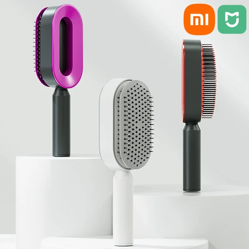 

Xiaomi Mijia Massage Scalp Comb Anti-static Curly Wet Dry Wavy Straighten Hairbrush Self Cleaning One-key Cleaning Hairbrush