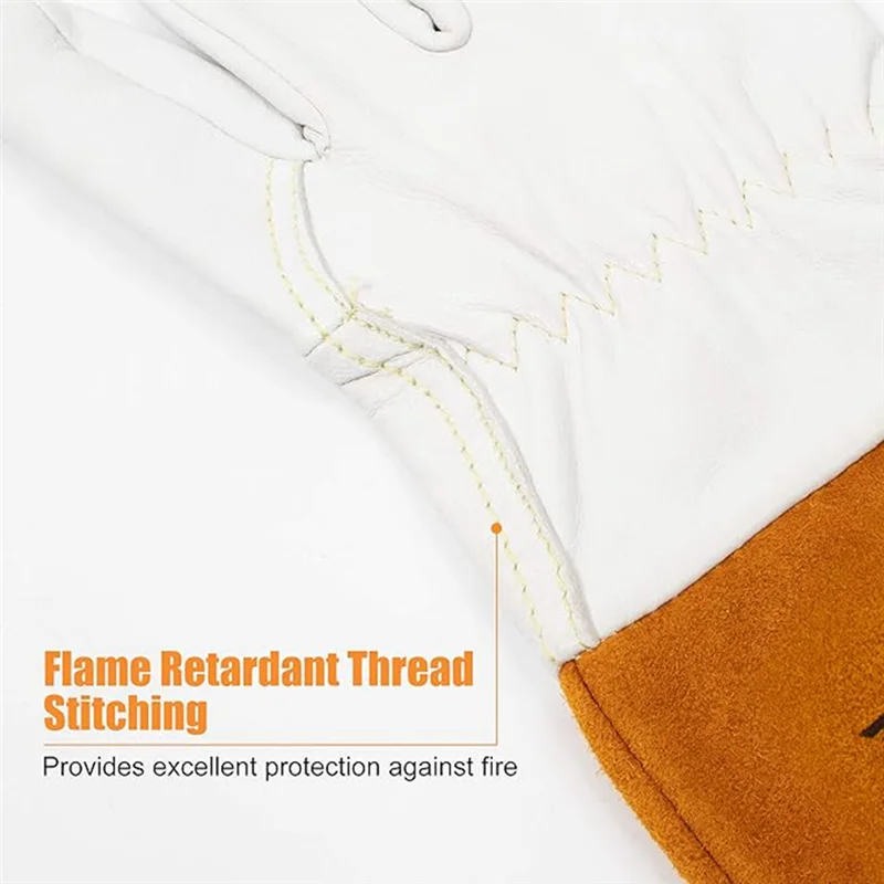 

B59A Working Gloves,Welding Gloves Unlined Grain With Cuff And Fireproof Welders Gloves Extremely Soft And Flexible