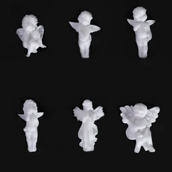 20Pcs Luxury Baroque White Angel Wings Baby 3D Nail Art Decorations Charms Retro DIY Ornament Manicure Design Accessories