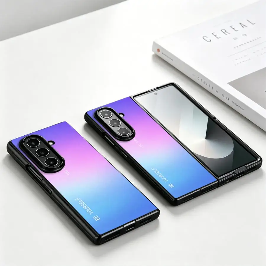 Phone Shell Funda Case for Samsung Galaxy Z Fold 8 Ultra ZFold6 ZFold7 ZFold5 ZFold3 ZFold4 Z Fold 7 6 5 4 3 Lavender Gradient