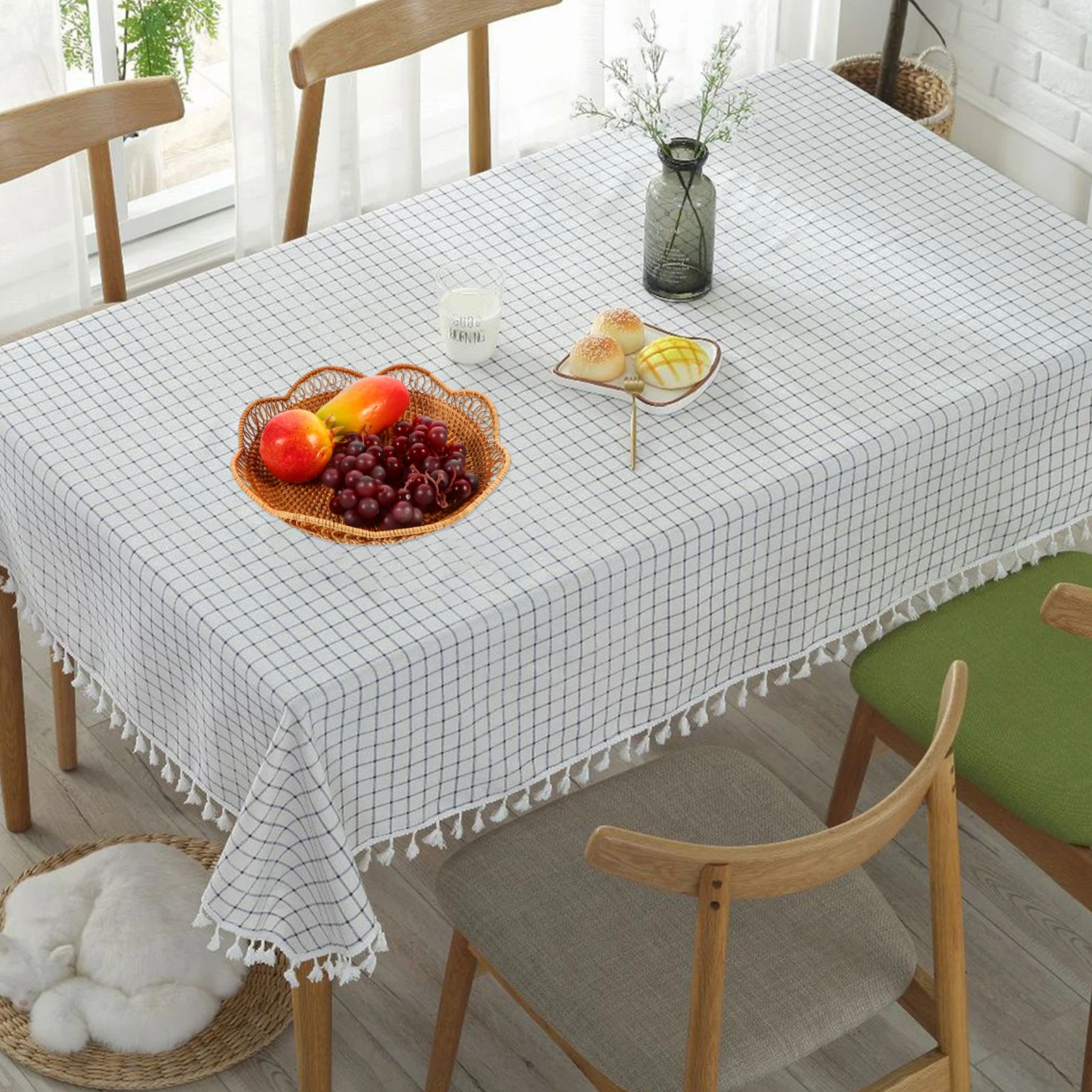 

Rattan Fruit Bowl Storage Baskets Kitchen Snack Organizer Woven Rack Platters Containers Material Easy Cleaning Serving