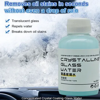 크리스탈 코팅 유리 워터휠 와이퍼 에센스, 부드러운 소수성, 방수 셸락 오일 제거 필름, 크리스탈 코팅 유리 물