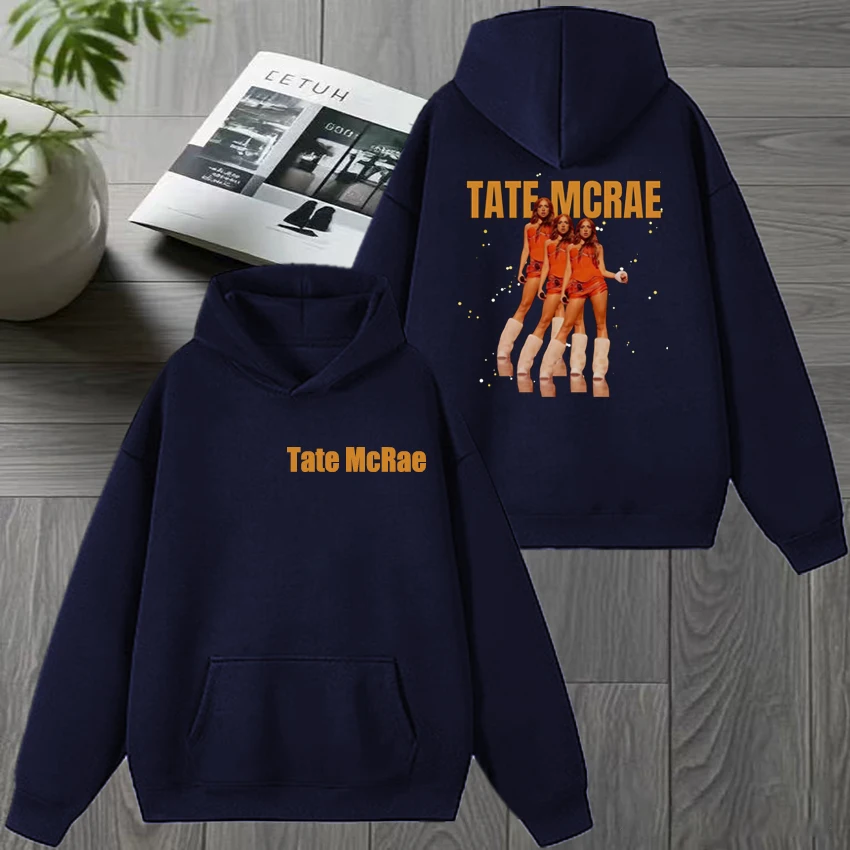 المغني تيت ماكراي ملكة جمال ممكن ألبوم مزدوج الوجهين مطبوعة هوديي للجنسين الصوف عادية البلوز الرجال النساء بلوفر شتوي