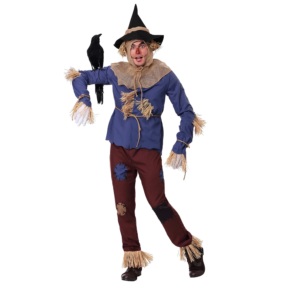 

Adult The 2020 Costume For Women Men Patchwork Scarecrow Cosplay Costume For Halloween Carnival Party Amazing Dress Up