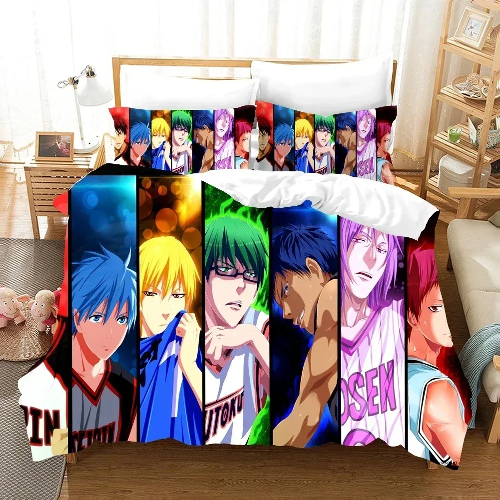 

Anime Kuroko's Basketball Bedding Set 3D Printed Suitable for Bedroom Duvet Cover Set With Pillowcases Kids Home Textile