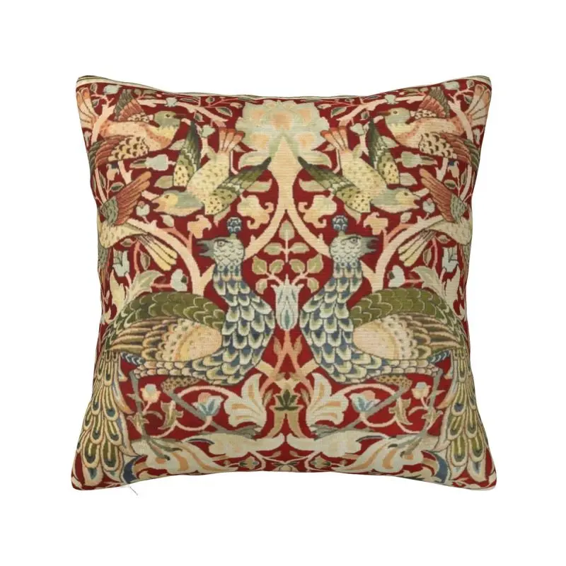 Custom Nordic William Morris Vintage Sofa Cushion Cover Soft Floral Textile Pattern Throw Pillow Case Home Decor