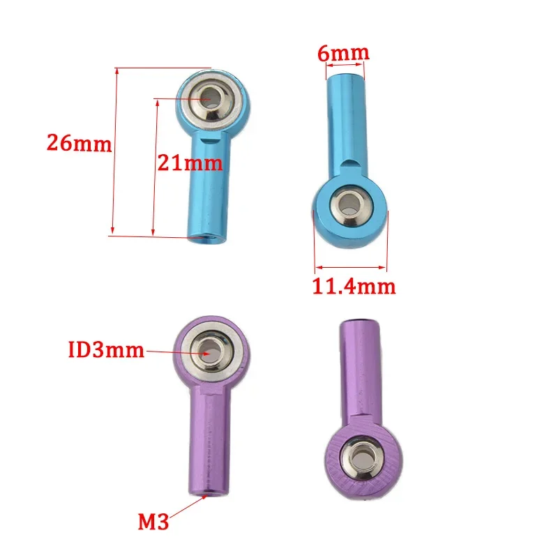 5PCS Good Quality Metal M3 Rod End Ball End Wear Resisting Ball Joint link Rod End For RC Boat Cars Airplane ,Truck