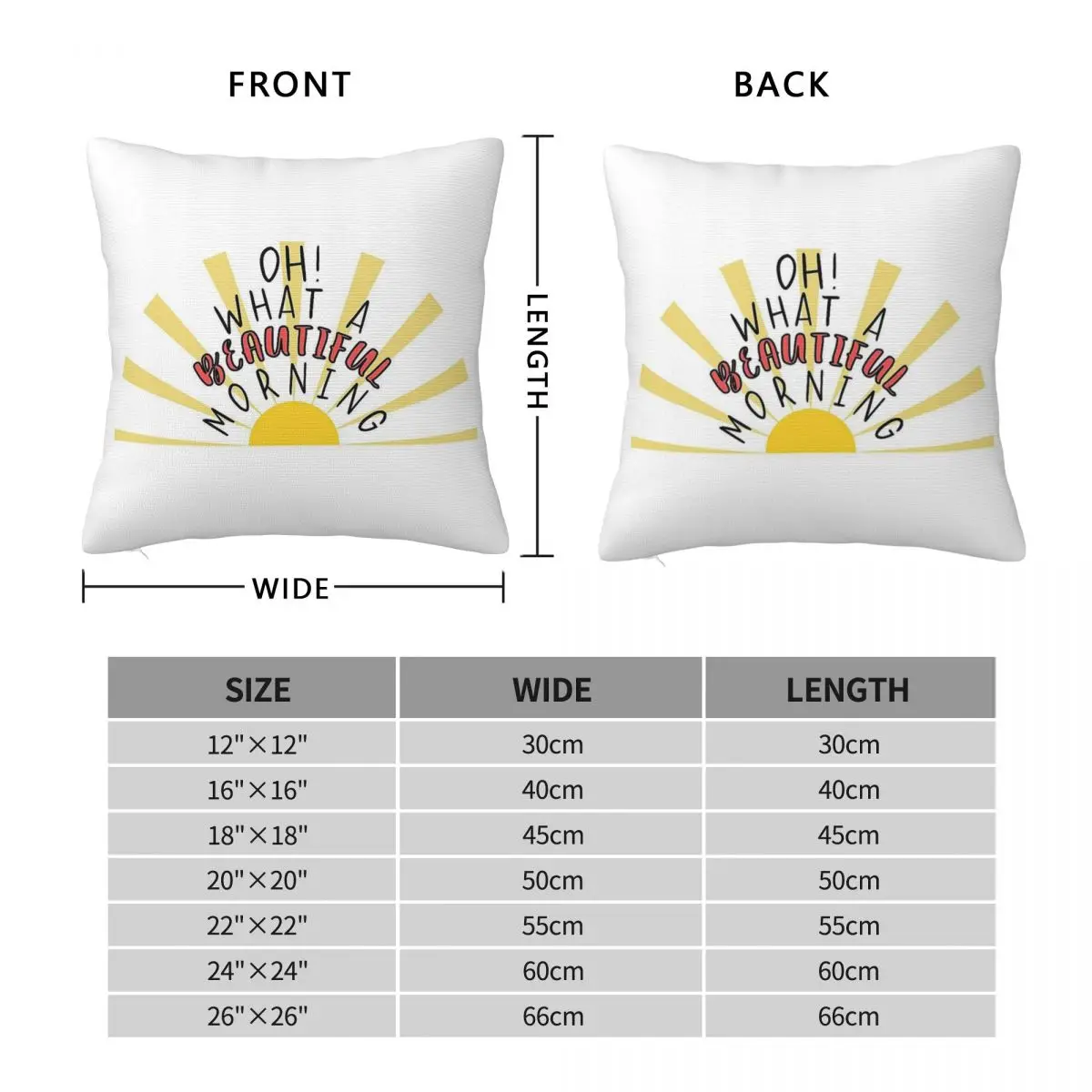 Oh What A Beautiful Morning Oklahoma Square Pillowcase Polyester Linen Velvet Pattern Zip Pillow Case Home Cushion Cover 18