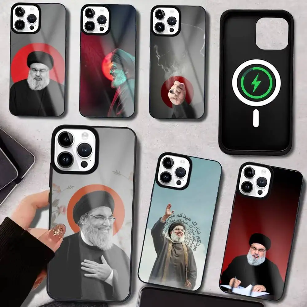 

H-Hassan N-Nasrallah Phone Case Compatible with 17/16/15/14/13/12/11 plus pro Max For Magsafe Wireless Charging Compatible