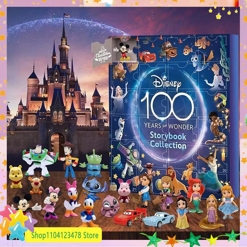Neue Disney Stich Weihnachten Advent Kalender Spielzeug Mickey Minnie Neue Jahr Halloween Anhänger Spielzeug Geburtstag Kinder Geschenk Mädchen