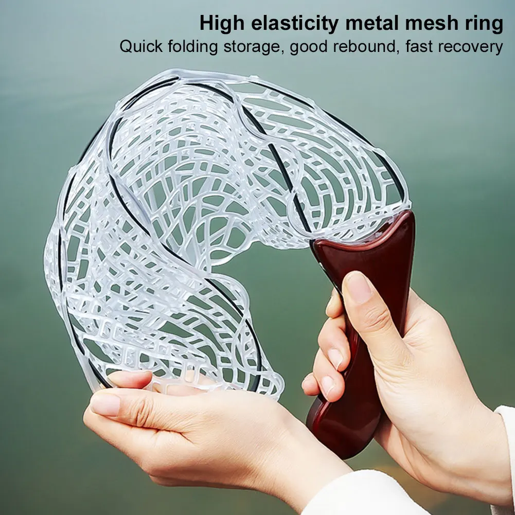 شبكة أرضية لصيد الأسماك، شبكة صيد قابلة للطي للأطفال والكبار في المياه المالحة والمياه العذبة #3